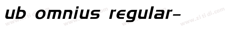 ub omnius regular字体转换